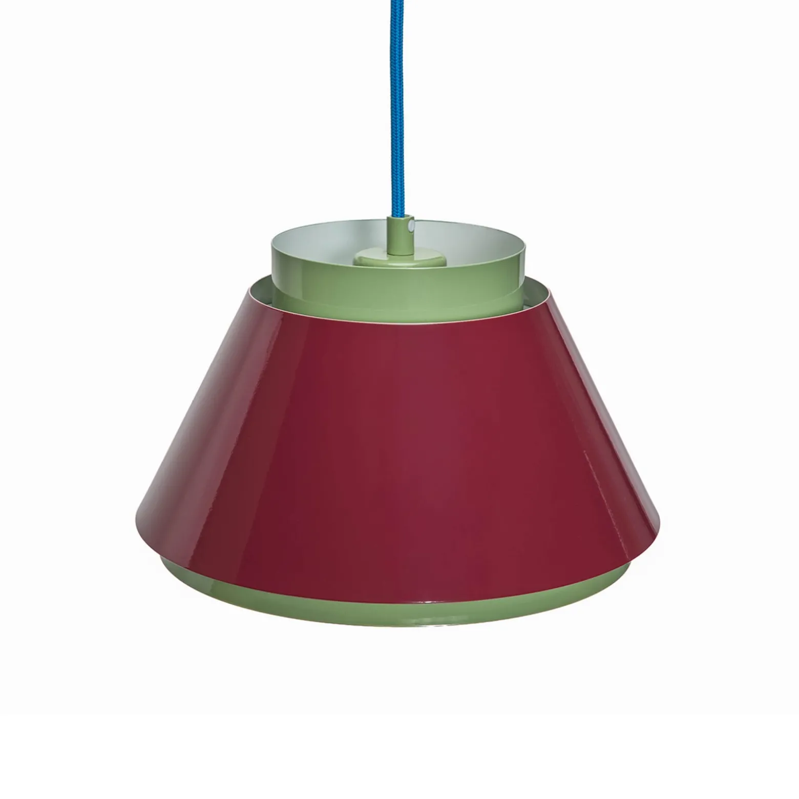 Hängelampe Remi, grün/rot, Ø 25 cm, Metall