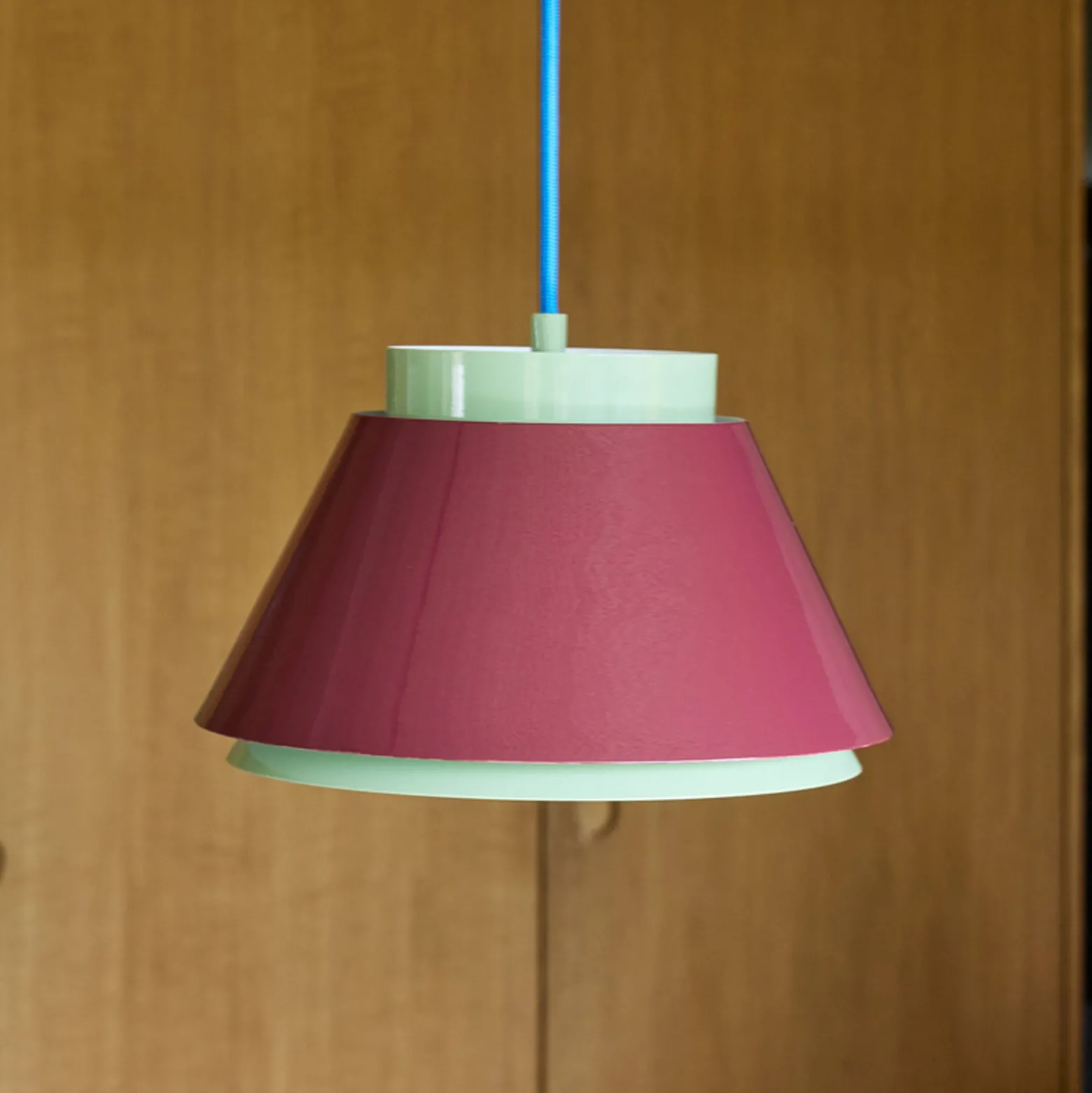 Hängelampe Remi, grün/rot, Ø 25 cm, Metall
