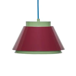Hängelampe Remi, grün/rot, Ø 25 cm, Metall