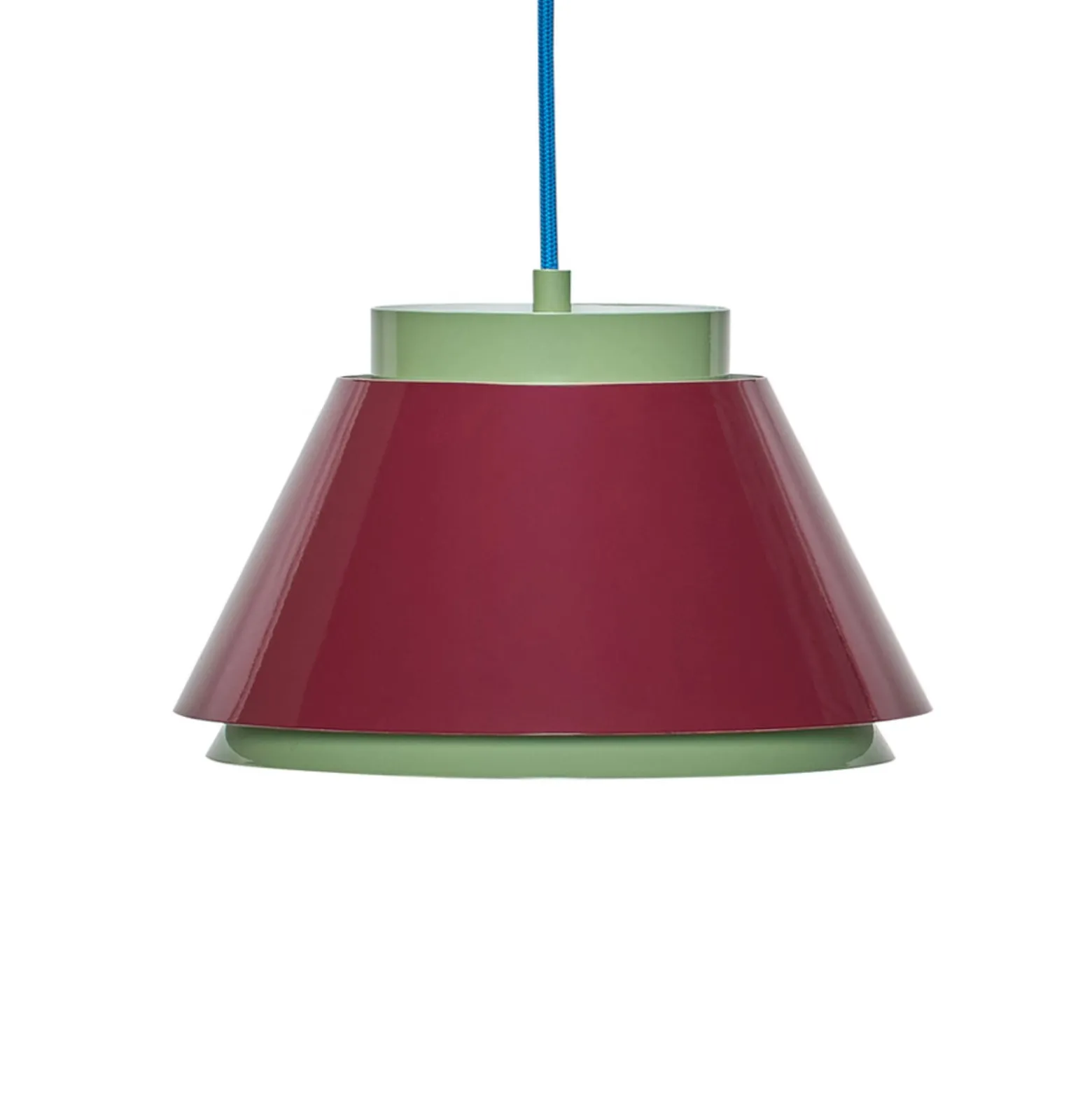 Hängelampe Remi, grün/rot, Ø 25 cm, Metall
