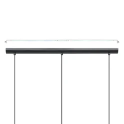 Hängelampe Roccamena, schwarz/kupferfarben, Länge 71 cm