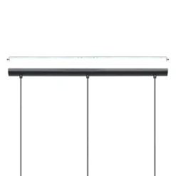 Hängelampe Roccamena, schwarz/kupferfarben, Länge 71 cm