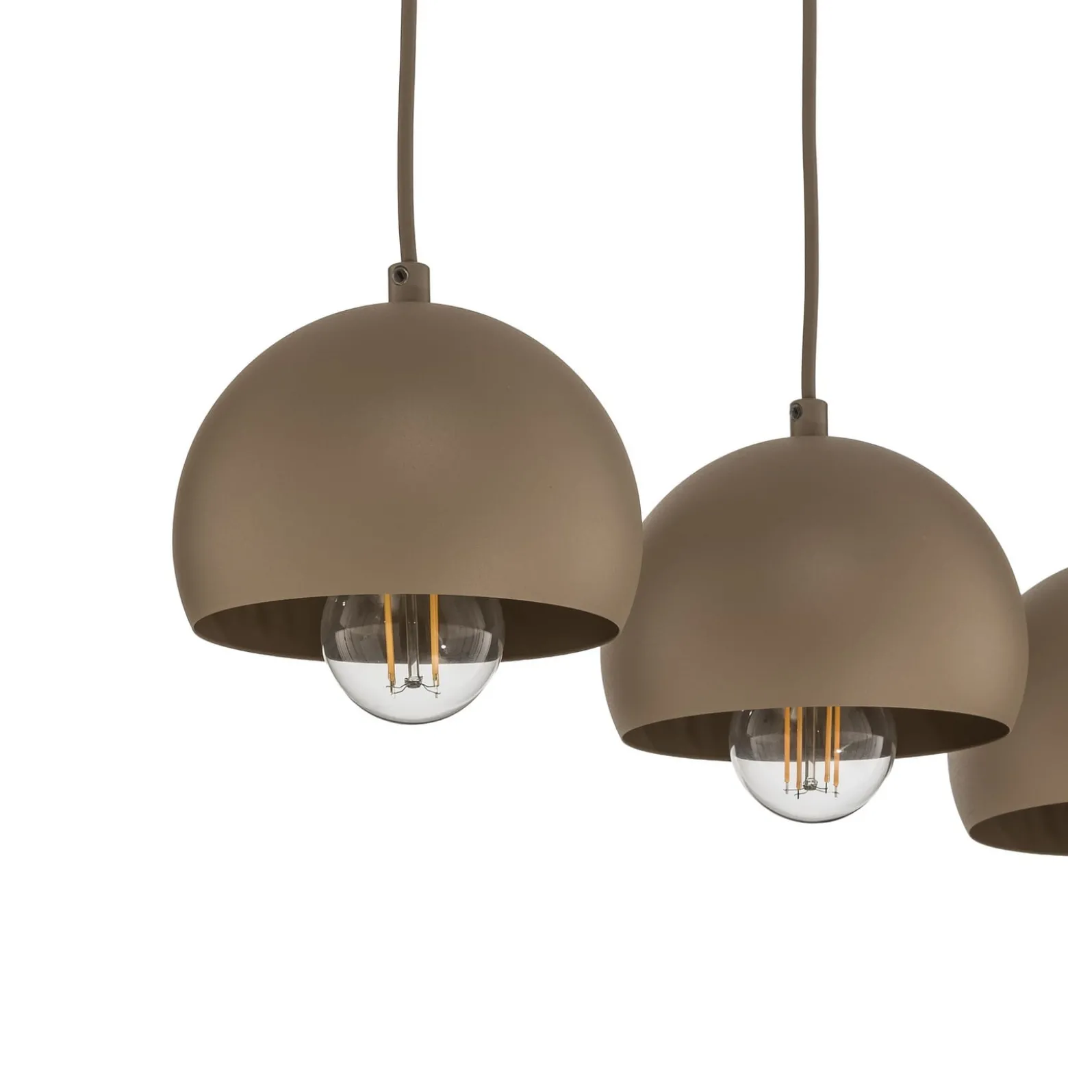 Hängelampe Sool, beige, Länge 95 cm, 5-flammig, Metall, E27