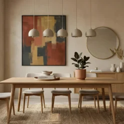 Hängelampe Sool, beige, Länge 95 cm, 5-flammig, Metall, E27