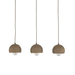 Hängelampe Sool, beige, Länge 65 cm, 3-flammig, Metall, E27