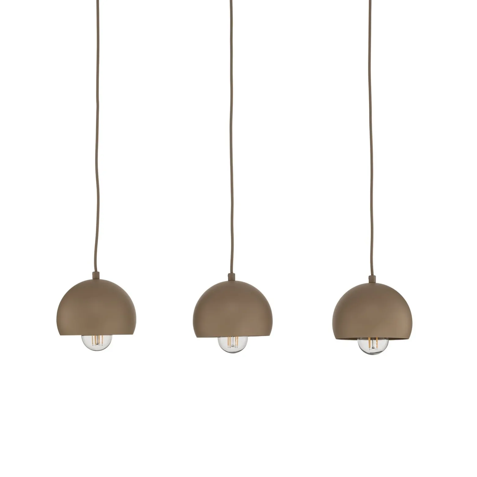 Hängelampe Sool, beige, Länge 65 cm, 3-flammig, Metall, E27