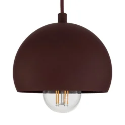 Hängelampe Sool, dunkelrot, Ø 15 cm, 1-flammig, Metall, E27