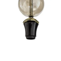 Hängelampe Sophia, 3-flammig, Ø 41 cm, cognac/schwarz, E14