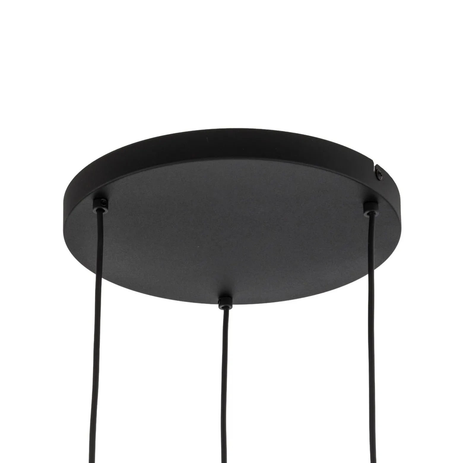 Hängelampe Sophia, 3-flammig, Ø 41 cm, cognac/schwarz, E14