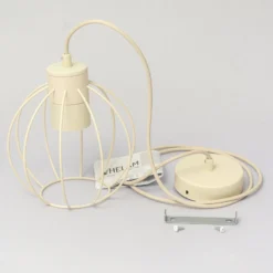 Hängelampe STARLIGHT, cremeweiß, 1-flammig, Ø 18 cm, Metall