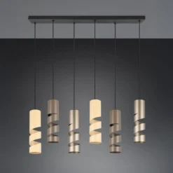 Hängelampe Stream multicolor Länge 100 cm 6-flg. Metall GU10