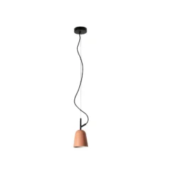 Hängelampe Studio, Ø 11 cm, rosa/schwarz, Stahl