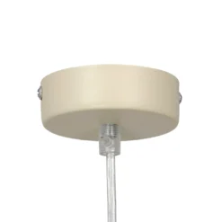 Hängelampe Timon, taupe/beige, Ø 17 cm, Metall