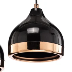 Hängelampe Yildo 6877 3-flg linear schwarz/kupfer