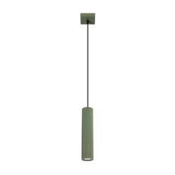 Hängeleuchte ALORA, olivgrün, Ø 8 cm, Metall, GU10