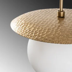 Hängeleuchte Anemon, goldfarben, Glas, Ø 30 cm, E27