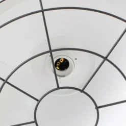Hängeleuchte Astel, gelb, Ø 41 cm, Metall, Detail altmessing