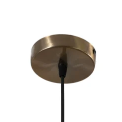 Hängeleuchte Astel, grau, Ø 41 cm, Metall, Detail altmessing