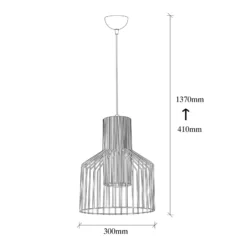 Hängeleuchte Atos 2851 einflammig Ø30cm schwarz