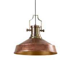 Hängeleuchte Augusta, kupfer/gold, Ø 40 cm, Metall, E27