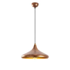 Hängeleuchte Barek 11545, messing brüniert, Metall, Ø 34 cm