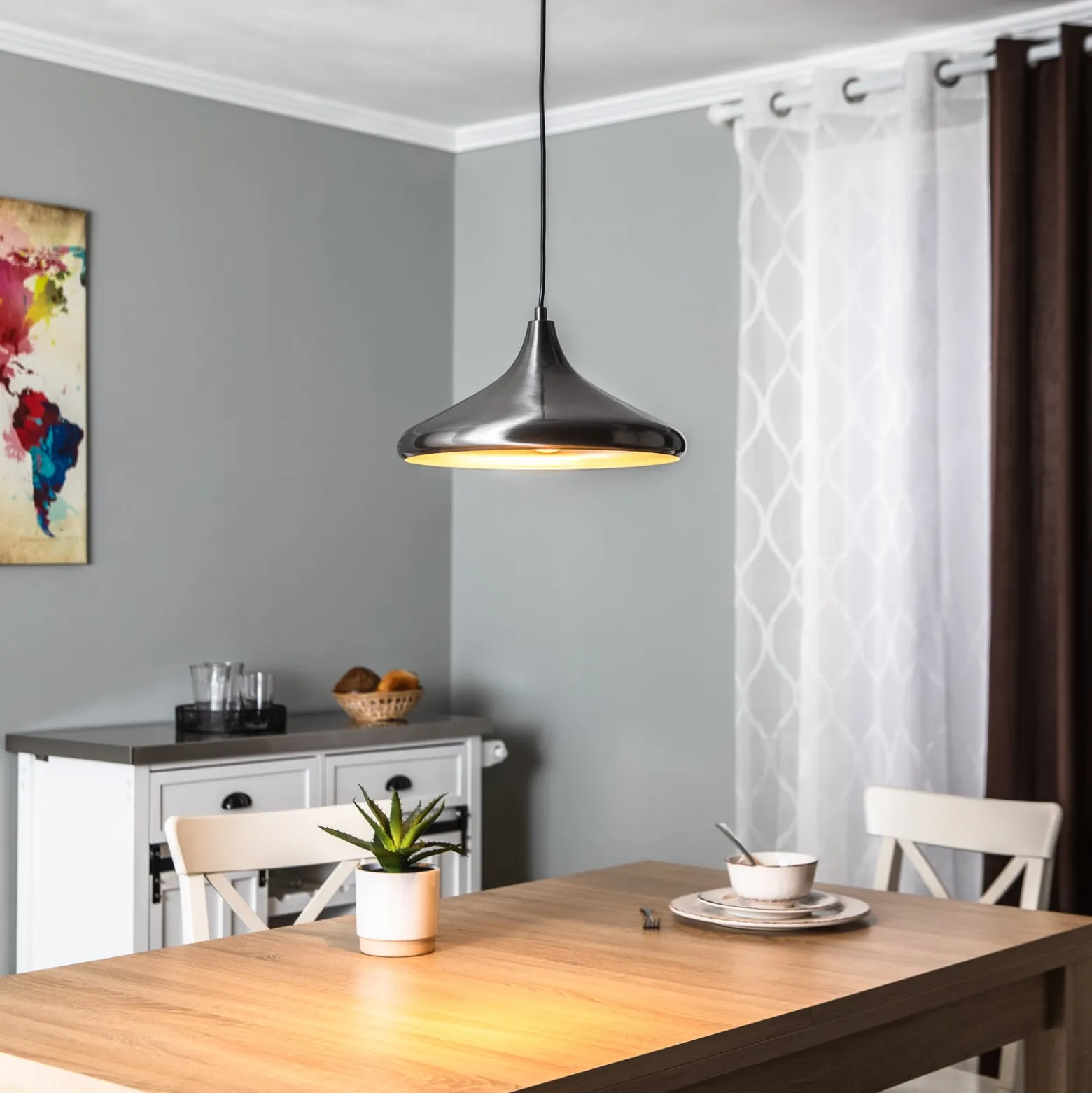 Hängeleuchte Berceste 209-S Ø35cm silber