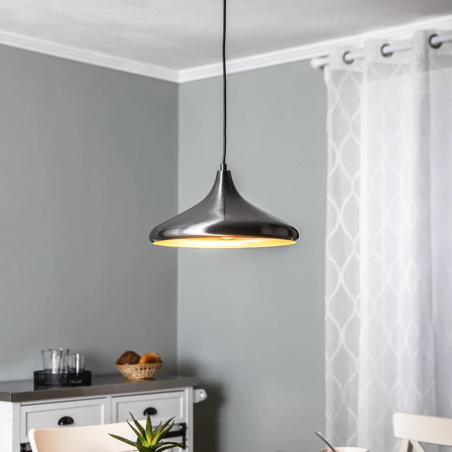 Hängeleuchte Berceste 209-S Ø35cm silber