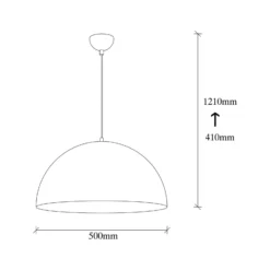 Hängeleuchte Berceste 234-S Ø50cm weiß/gold