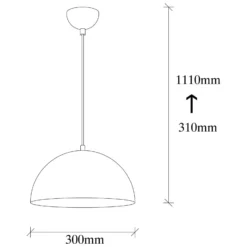 Hängeleuchte Berceste 231-S, silberfarben, Metall, Ø 30 cm