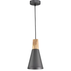 Hängeleuchte Bicones in Anthrazit, Ø 14cm