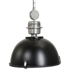 Hängeleuchte Bikkel, Ø 42 cm, schwarz, Metall, Glas, E27