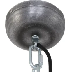 Hängeleuchte Bikkel, Ø 42 cm, schwarz, Metall, Glas, E27