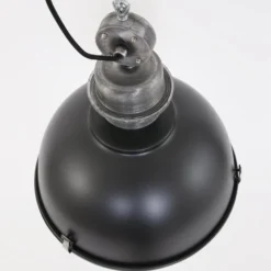 Hängeleuchte Bikkel, Ø 42 cm, schwarz, Metall, Glas, E27