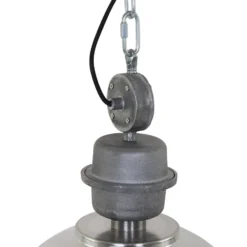 Hängeleuchte Bikkel, Ø 42 cm, stahlfarben, Metall, Glas, E27