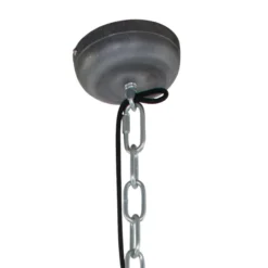 Hängeleuchte Bikkel, Ø 42 cm, stahlfarben, Metall, Glas, E27