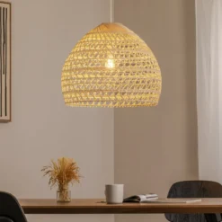 Hängeleuchte BOHO, Ø 60 cm, naturbraun, Rattan, E27