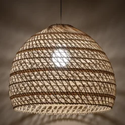 Hängeleuchte BOHO, Ø 60 cm, naturbraun, Rattan, E27