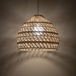 Hängeleuchte BOHO, Ø 43 cm, naturbraun, Rattan, E27