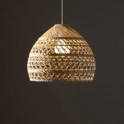 Hängeleuchte BOHO, Ø 43 cm, naturbraun, Rattan, E27