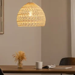 Hängeleuchte BOHO, Ø 43 cm, naturbraun, Rattan, E27
