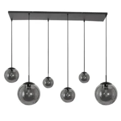 Hängeleuchte Bollique, 6-flammig, schwarz