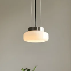 Hängeleuchte BonBon, creme, Ø 16 cm, Glas