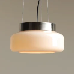Hängeleuchte BonBon, creme, Ø 25 cm, Glas