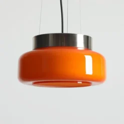 Hängeleuchte BonBon, orange, Ø 25 cm, Glas