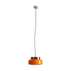 Hängeleuchte BonBon, orange, Ø 25 cm, Glas