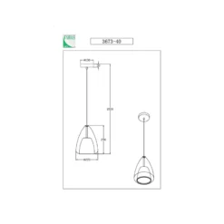 Hängeleuchte Britton, 1-flammig, grau-transparent, Glas