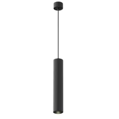 Hängeleuchte Calipso, schwarz, Ø 5,6 cm, Metall, GU10