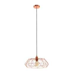 Hängeleuchte Carlton 2 Gitterschirm kupfer Ø45,5cm