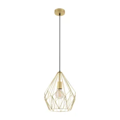 Hängeleuchte Carlton mit Käfigschirm, gold Ø 31cm