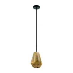 Hängeleuchte Chiavica, messing, 1-flammig, Ø20,5cm